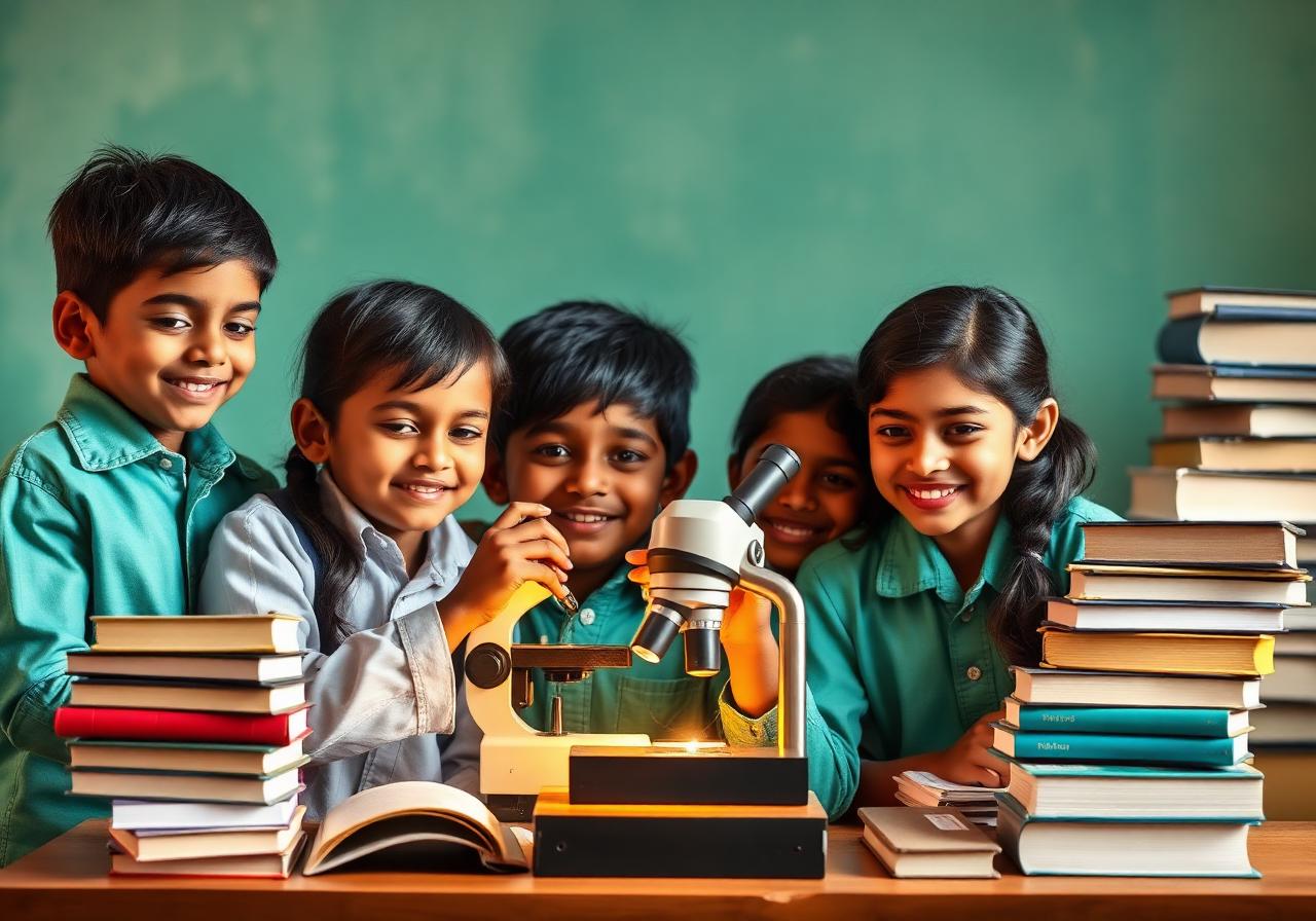Students learning science